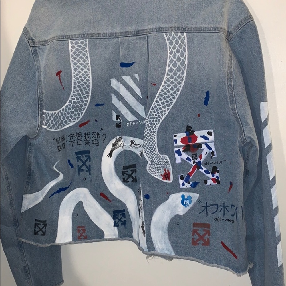 Zara Customized Cropped Jean Jacket. - Picture 2 of 4